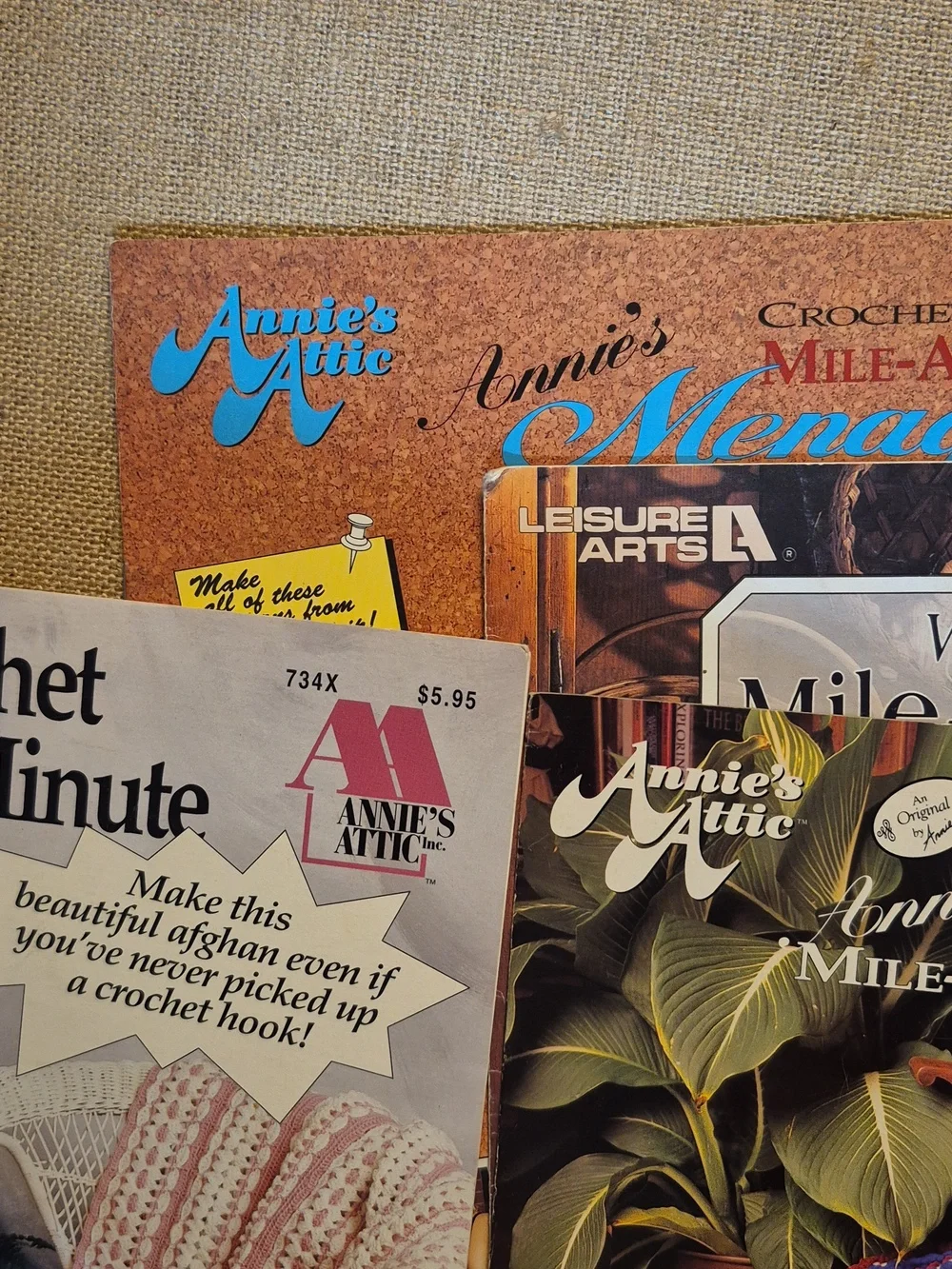 Vintage 1990's Lot Of 4 Mile-A-Minute Crochet Pattern Books - Picture 14 of 14